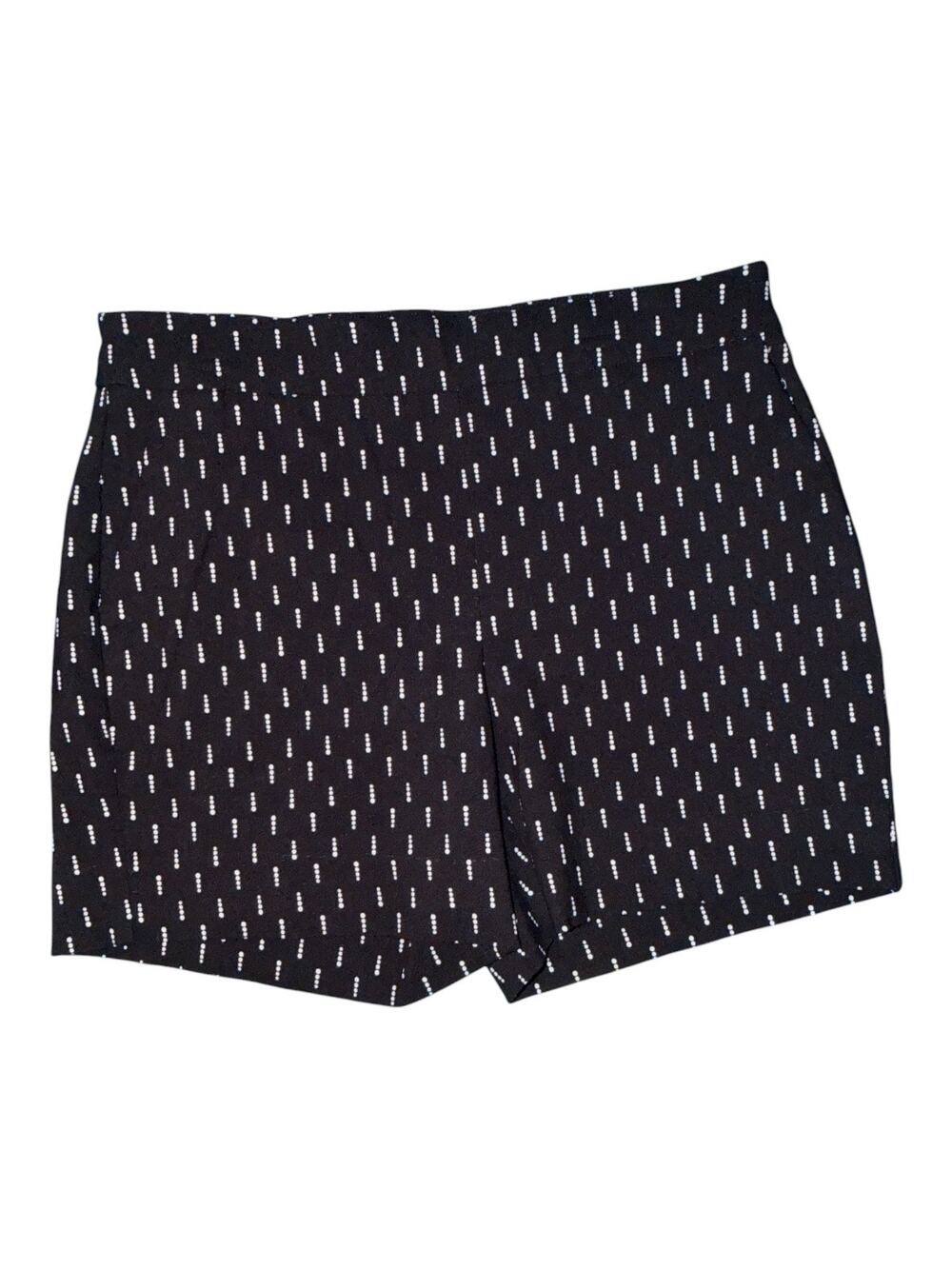 White House Black Market Women's Size 4 Black and White Mid Rise Shorts